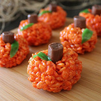 Pumpkin Rice Krispie Treats