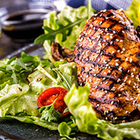 Pan Fried Chicken With Summer Vegetable Salad