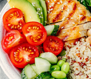 Grilled Greek Chicken Quinoa Bowls