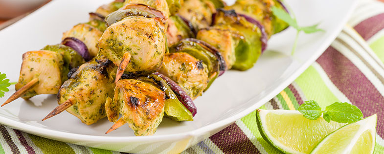 Cilantro Lime Chicken Kebabs