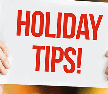 Sign that says holiday tips