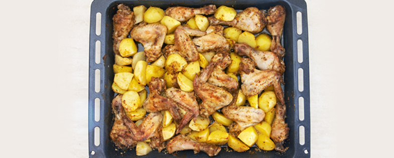 Chicken and potatoes balsamic