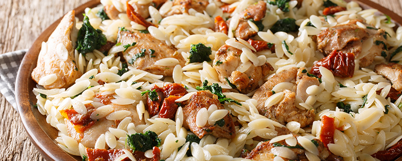Orzo with Chicken Sausage