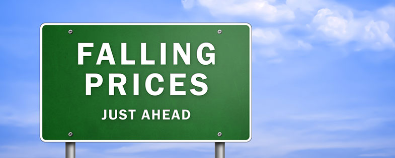 Falling Prices Sign