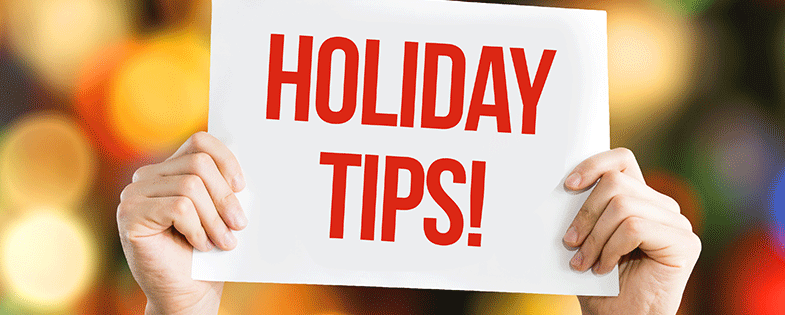 Sign that says holiday tips